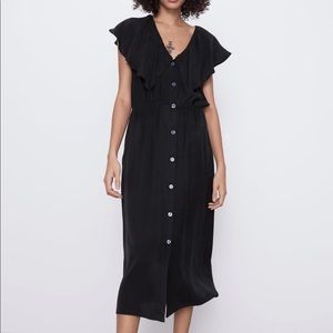 zara ruffled dress